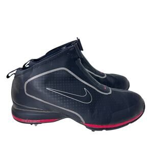 Nike Zoom Brandon Golf Shoes Mens Size 10.5 Black Front Zip Closure 379208-006‎